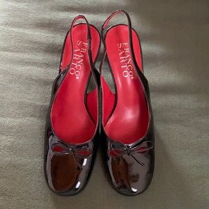 Franco Sarto Black Leather Heels